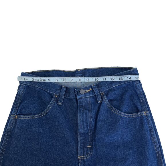 New Mens Rustler By Wrangler Dark Wash Regular Fit Straight Leg Jeans Sz 30x34 - Picture 7 of 8